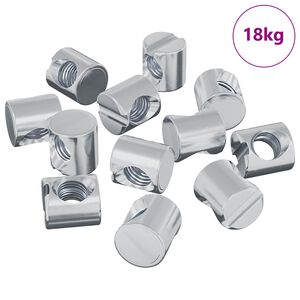 vidaXL Barrelmoeren 4500 pcs Zilver M6 x 12 mm Metaal