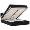 vidaXL Ottoman bed met matras en LED's 140x200cm fluweel zwart