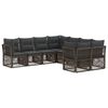 vidaXL Tuinbankenset 8 st 8-Aantal zitplaatsen Grijs poly rattan