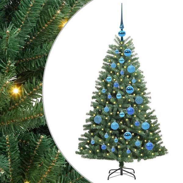 vidaXL Kunstmatige Inklapbare Kerstboom Groen 120 cm PVC en Metaal