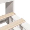 vidaXL Bed met boekenkast zonder matras massief hout wit 140x200 cm