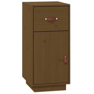 vidaXL Dressoir 34x40x75 cm massief grenenhout honingbruin