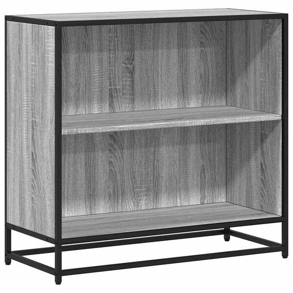 vidaXL Boekenkast 80,5x35x76 cm bewerkt hout grijs sonoma eikenkleurig