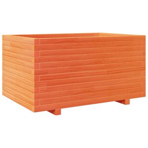 vidaXL Plantenbak 90x60x49,5 cm massief grenenhout wasbruin