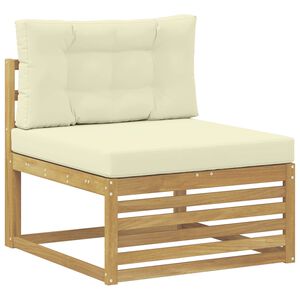 vidaXL Buiten Midden Sofa Massief Acaciahout Wit 83 x 79 x 73 cm