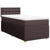 vidaXL Boxspring met matras stof donkerbruin 90x190 cm