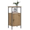vidaXL Nachtkastje 41x31x80 cm bewerkt hout artisanaal eikenkleurig