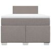 vidaXL Boxspring met matras stof taupe 120x200 cm