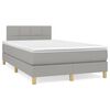 vidaXL Boxspring met matras stof lichtgrijs 120x190 cm
