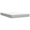 vidaXL Boxspring met matras fluweel lichtgrijs 140x200 cm