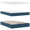 vidaXL Ottoman bed met matrassen en LED's 140x190cm fluweel