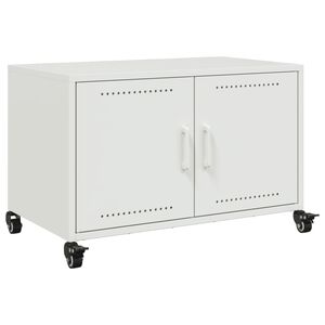 vidaXL Tv-meubel 68x39x43,5 cm staal wit