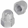 vidaXL Zeskantige eikelnuts 2 pcs Zilver m8 Metaal