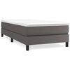 vidaXL Boxspring met matras kunstleer grijs 90x190 cm
