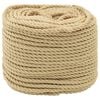 vidaXL Boottouw 5 mm 25 m Naturel
