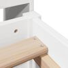 vidaXL Bed met boekenkast zonder matras grenenhout wit 75x190 cm