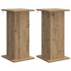 vidaXL Plantenstandaard 2 st Artisanaal eiken 30,5 x 30 x 60,5 cm