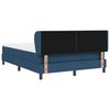 vidaXL Boxspringbed met matras met hoofdeinde Blauw 140 x 200 cm Stof