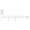 vidaXL Bedframe met hoofdbord metaal wit 183x213 cm