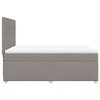 vidaXL Boxspring met matras stof taupe 160x200 cm