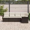 vidaXL Tuin Sofa Set met opslag 5 pcs Bruin poly rattan