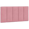 vidaXL Bedframe met LED zonder matras "Hanko" fluweel roze 100x200 cm