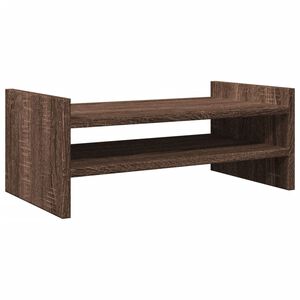 vidaXL Monitorstandaard 50x27x20 cm bewerkt hout bruin eikenkleurig