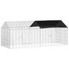 vidaXL Konijnenkooi Zilver 200 x 78 x 78 cm Gegalvaniseerd staal
