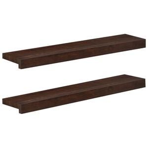 vidaXL Raamkozijnen 2 st Donkerbruin 70 x 15 x 2 cm Massief beukenhout