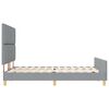 vidaXL Bedframe met hoofdeinde Lichtgrijs 160 x 200 cm Stof