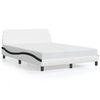 vidaXL Bedframe "Dover" kunstleer zwart en wit 140x200 cm