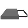 vidaXL Wandschap zwevend 80x23,5x3,8 cm MDF hoogglans grijs