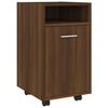 vidaXL Bijzetkast met wielen 33x38x60 cm bewerkt hout bruineikenkleur