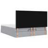 vidaXL Ottoman bed met matras en LED's 160x200cm stof lichtgrijs