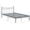 vidaXL Bedframe metaal grijs 120x200 cm