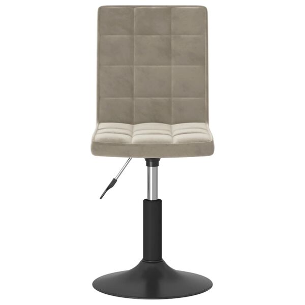 vidaXL Eetkamerstoelen draaibaar 4 st fluweel lichtgrijs