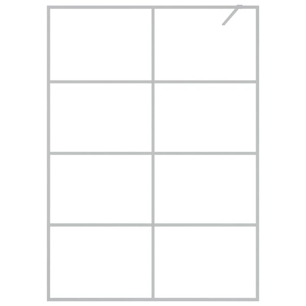 vidaXL Inloopdouchewand 140x195 cm transparant ESG-glas zilverkleurig