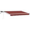 vidaXL Handmatige Luifelhouder met LED's Oranje, Zwart, Wit 2,5 x 2 m