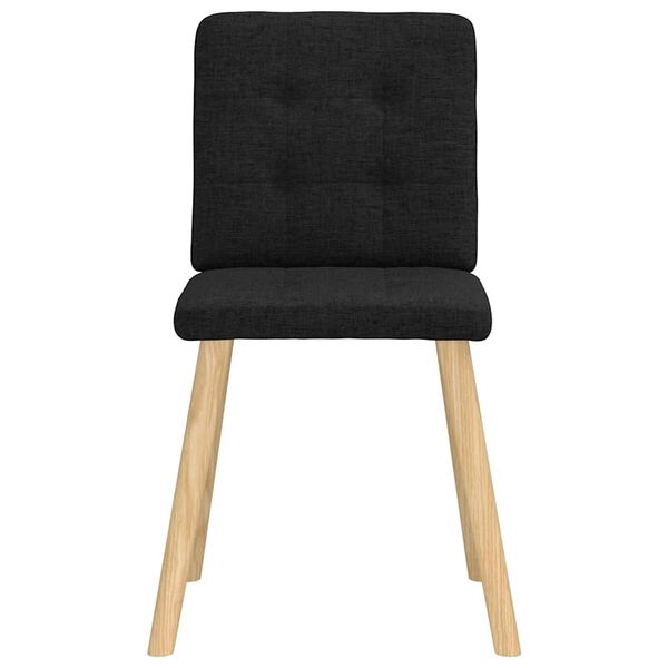 vidaXL Eetkamerstoelen 4 st stof zwart