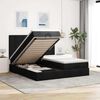vidaXL Ottoman bed met matrassen 180x200cm stof zwart