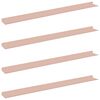 vidaXL Drijvende plank 4 st Roze 100 x 9 x 2,5 cm Staal