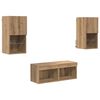 vidaXL TV Wandkasten 4 pcs Artisan Eiken Bewerkt hout