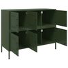 vidaXL Dressoir 100,5x39x79 cm staal olijfgroen
