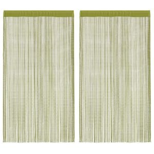 vidaXL Draadgordijnen 140x250 cm groen 2 st
