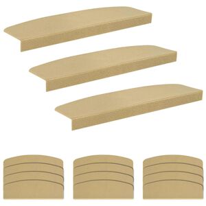 vidaXL Trapmatten 15 st 65 x 21 x 4 cm Beige Polyester halfrond