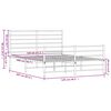 vidaXL Bedframe met hoofd- en voeteneinde metaal zwart 120x200 cm