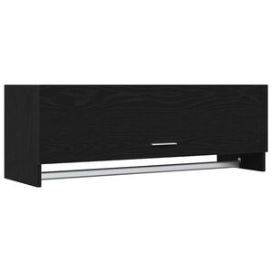 vidaXL Kledingkast Zwart Eiken 100 x 32,5 x 35 cm Bewerkt hout