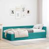 vidaXL Hoekbedframe met hoofdeinde Turquoise 80 cm x 200 cm Fluweel