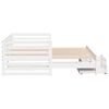 vidaXL Slaapbank met lades 90x200 cm massief grenenhout wit