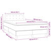 vidaXL Boxspring met matras en LED stof donkergrijs 120x200 cm